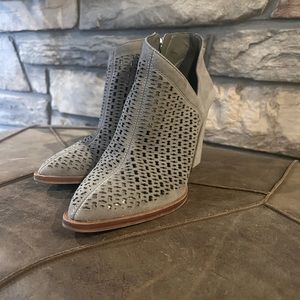 Vince Camuto Suede Ankle Boot with Kitten heal